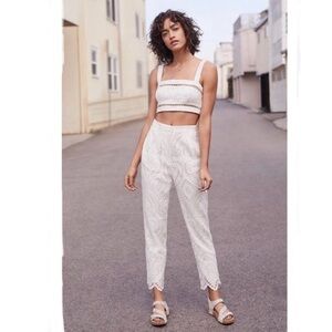 WAYF Eyelet Mila Top and Piper Pant Set